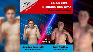 MCF Fight Night 3 Casaretto vs Novikov [upl. by Eldnek642]