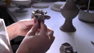 Hand made Ceramic Rose Italian Ceramics of Bassano [upl. by Weitman]