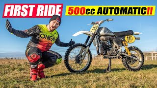 Riding an AUTOMATIC 500cc 2 Stroke Dirt Bike [upl. by Nitsir]