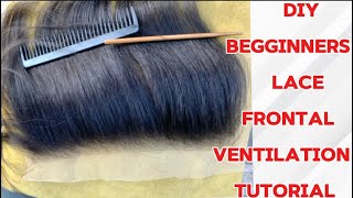 HOW TO VENTILATE A LACE FRONTAL CLOSURE FROM START TO FINISH FAST✨HOW TO MAKE YOUR KNOT NATURAL [upl. by Shaine]