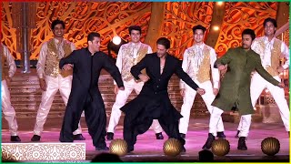 Salman KhanShahrukh Khan amp Aamir Khan Dance Performance Full Video  Anant Ambani PreWedding [upl. by Cadmar]