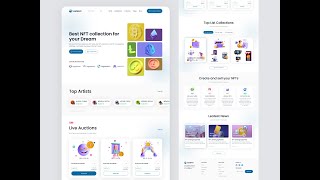 Responsive NFT Marketplace Website Design – Figma [upl. by Ellary685]