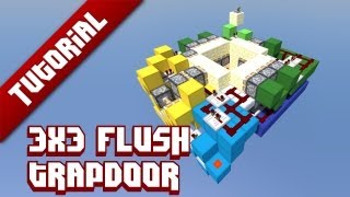 Minecraft Tutorial 3x3 Flush Trapdoor [upl. by Hnirt]