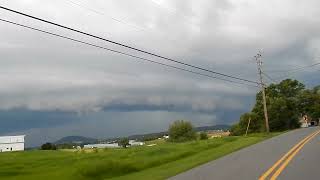 Shelf Cloud in Linville VA 6424 [upl. by Ayikan]