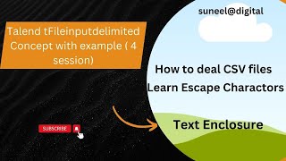 Talend tFileinputdelimited CSV File with example  4 session talend ytvideo [upl. by Rome]