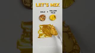 Gold  Yellow Pale  Guess the mixing colors colormixing oddlysatisfying youtubeshorts [upl. by Fremont]