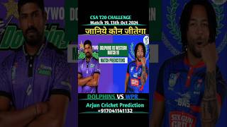 Western Province Vs Dolphins Csa T20 Challenge 2024 Match 19 Prediction  DolVsWpr csat20 shorts [upl. by Norraa]