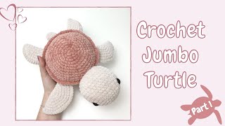 Crochet Jumbo Turtle  Tutorial Part 1  Free Amigurumi Animal Pattern for Beginners [upl. by Odranreb]