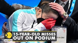 Beijing Winter Olympics 15yearold Russian skater Kamila Valieva misses out on podium  WION [upl. by Bazluke]