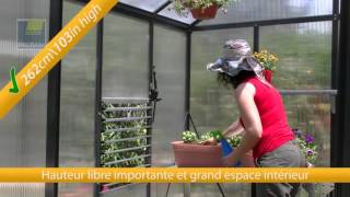 OOGarden  Serre de jardin polycarbonate 6m²  Premium Glory anthracite PALRAM [upl. by Elatan]