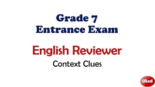 English Reviewer for Incoming Grade 7 Entrance Exam [upl. by Aundrea495]