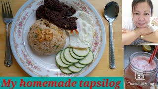 My Tapsilog Recipe and Fruit Smoothie [upl. by Hewet]