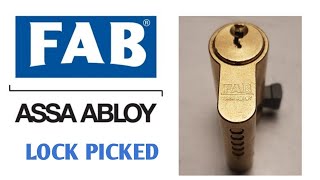 073 Lockpicking FAB ASSA ABLOY [upl. by Aloel]