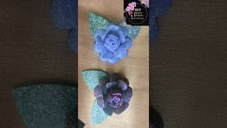 Easy rose using glitter foam sheetdiycraftysewing [upl. by Lauro]