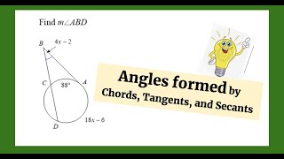 Angles Formed by Chords Tangents and Secants [upl. by Nnahgem]