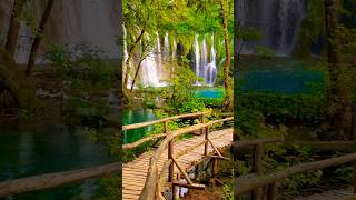 Plitvice Lakes National Park foryou travel cascade viralvideo nature croatia [upl. by Yleak129]