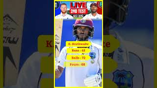 Kraigg Brathwaite  2nd Test vs England trendingshorts [upl. by Yelhsa]