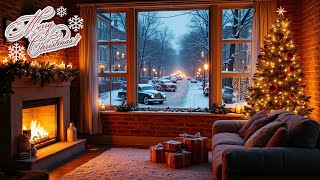 Beautiful Instrumental Christmas Music with Fireplace 🔥 Relaxing Christmas Carol Music [upl. by Anairuy580]