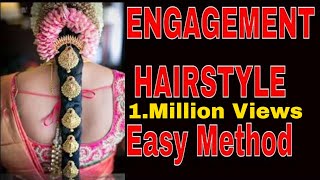 Engagement Hairstyle easy method 👸 [upl. by Yrellam]