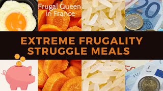 Extreme Frugality  A week of struggle meals [upl. by Ten]