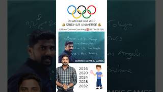 Summer Olympic Games  General Knowledge  Mr Sridhar TJ education gk olympics [upl. by Atnwahs764]