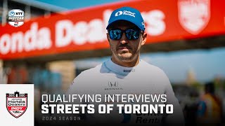 Driver reaction from qualifying for 2024 Ontario Honda Dealers Indy Toronto  INDYCAR [upl. by Anerres]