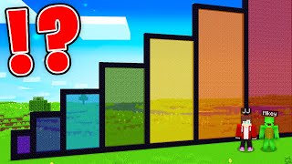 JJ and Mikey Built ALL SIZES PORTAL  Smallest vs Normal vs Giant PORTALS in Minecraft Maizen [upl. by Drus]