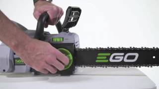 How to Adjust the Chain on the EGO Power Chainsaw [upl. by Nelleus]