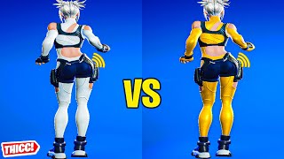 Fortnite Dynamic Hush Skin Party Hips 1 Hour Version Thicc 🍑😘White vs Gold Style Outfit😍 Zoomed In 😜 [upl. by Margaretta]