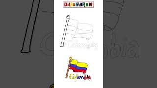 Dibujando la bandera de Colombia para el 20 de Julio  Dibujos fáciles [upl. by Inanak]