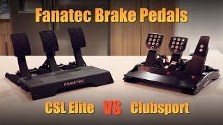 Fanatec Brake Pedal Comparison CSL Elite vs Clubsport [upl. by Yknarf65]