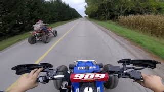 2000 Yamaha Banshee VS 2006 TRX 450 [upl. by Ahsitan]