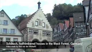 Schiltach village with halftimbered houses Black Forest Germany [upl. by Nance930]