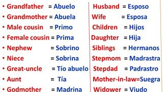 👉Aprende los Nombres de la familia en inglés y español  Learn Family Names in English and Spanish [upl. by Stinky]