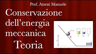 Conservazione dellenergia meccanica  Teoria ProfAtzeni [upl. by Soigroeg]