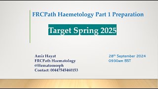 How to prepare Part 1 FRCPath Haematology Exam [upl. by Rolyab]