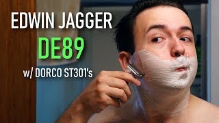 Edwin Jagger DE89 Wetshave With Dorco ST301s [upl. by Sessilu]