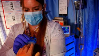 ASMR Hospital Overnight in Intensive Care Nurse Exam  Medical Role Play [upl. by Enelkcaj]