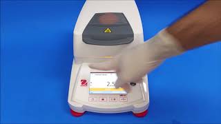 Ohaus MB120 Moisture Analyzer Test [upl. by Torey973]