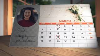 Calendar Opener  Adobe Premiere Pro Template [upl. by Alexei]