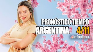 Pronóstico para el 4 de noviembre de 2024 Argentina  Infoclima TV [upl. by Noah897]