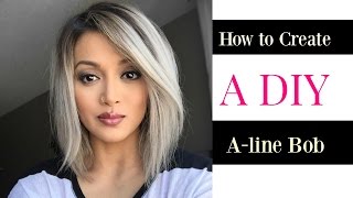 How to Create a DIY Aline Bob cut [upl. by Kcirdet715]