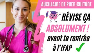 Rentrée IFAP 2024  Auxiliaire de Puériculture Comment se préparer [upl. by Lucic]