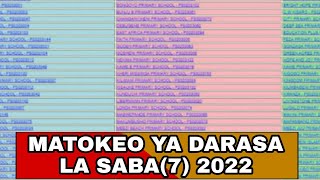 Matokeo ya Darasa la Saba7 2022 Necta watangaza leo [upl. by Gasperoni730]