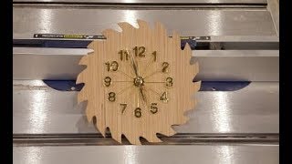 Circular Saw Blade Clock  A DIY Scroll Saw Project [upl. by Tullus]