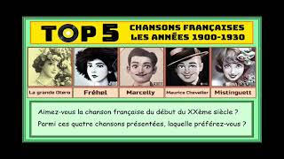 TOP5  Chansons françaises 19001930 [upl. by Tat893]