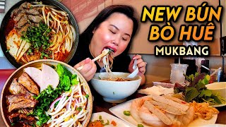 NEW Vietnamese Spicy Beef Noodles Bún Bò Huế Mukbang NEW PLACE 먹방 Eating Show  More Food [upl. by Idette]