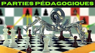 7 parties déchecs pédagogiques 🐙 1250 ELO [upl. by Hpesoy838]