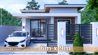 Modern Small House  House Design idea  6m x 9m 2Bedroom [upl. by Justis]