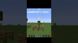 CRAZY MINECRAFT LOGICS EVER SEEN  gaming minecraft [upl. by Knudson]